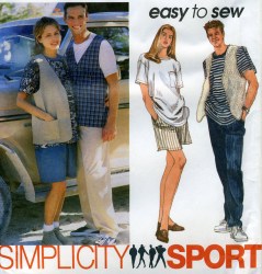 9069 UNISEX PULL ON PANTS,SHORTS,T SHIRT,VEST PATTERN XS-M